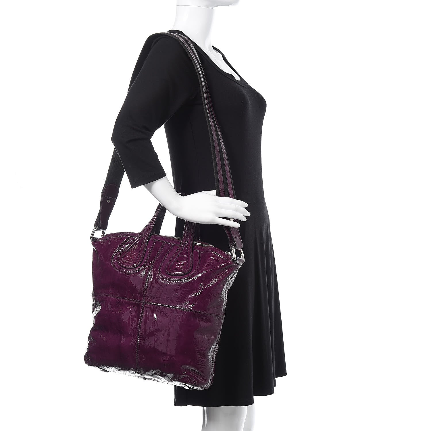 Givenchy Crinkled Patent Calfskin Medium Nightingale Purple 2 of 12