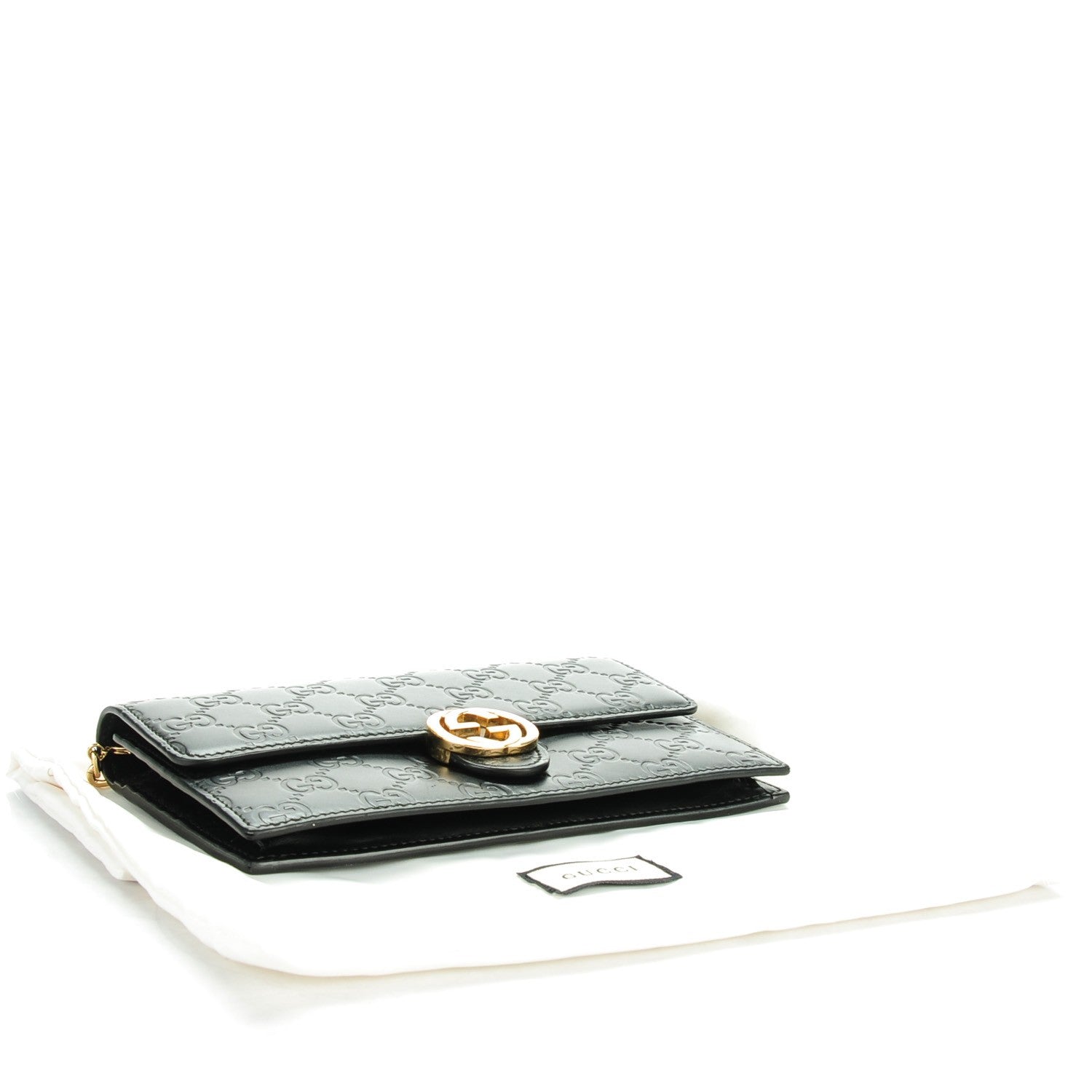 Gucci Guccissima Icon Chain Wallet Black 4 of 7