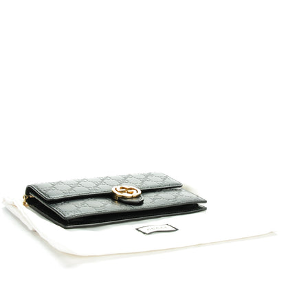Gucci Guccissima Icon Chain Wallet Black 4 of 7