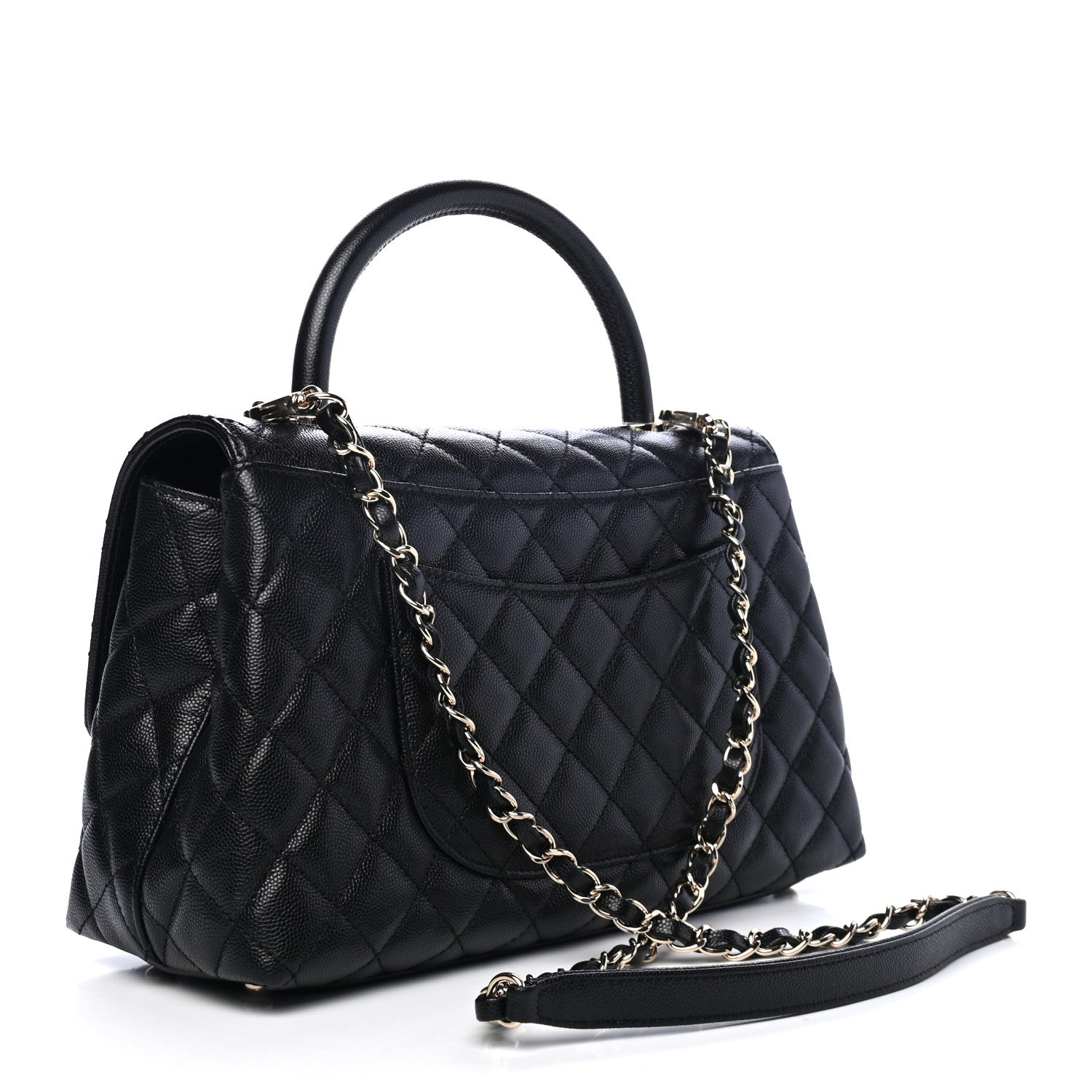Chanel Caviar Quilted Small Coco Handle Flap Black 2 of 4