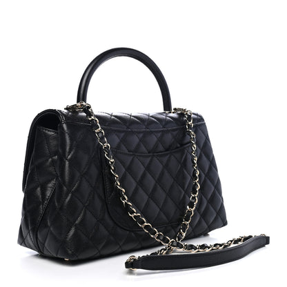 Chanel Caviar Quilted Small Coco Handle Flap Black 2 of 4