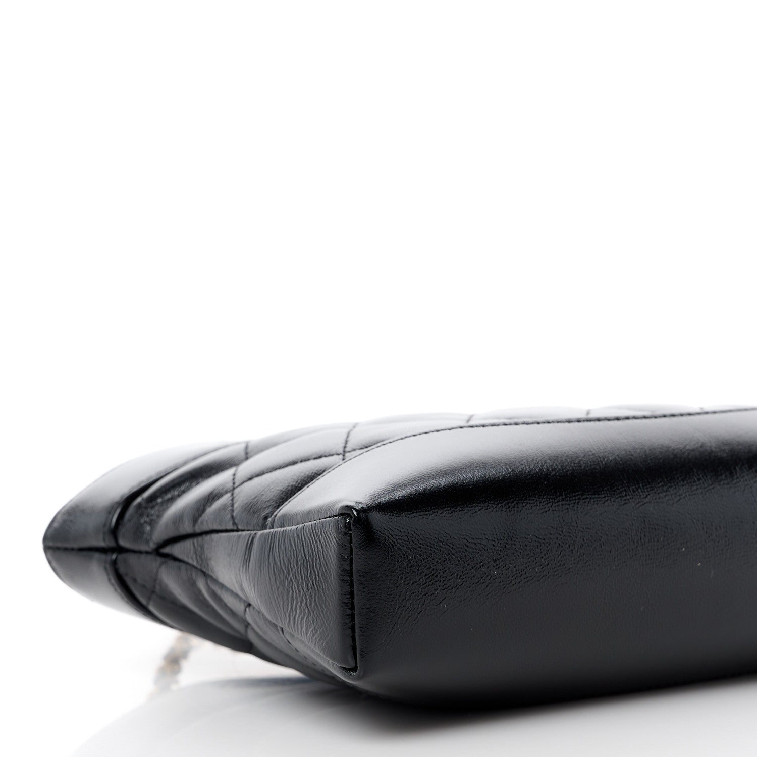 Chanel Shiny Crumpled Calfskin Quilted Nano 31 Shopping Bag Black 9 of 11