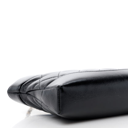 Chanel Shiny Crumpled Calfskin Quilted Nano 31 Shopping Bag Black 9 of 11