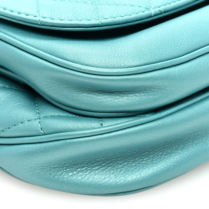 Chanel Metallic Calfskin Flap Chain Waist Bag Turquoise 11 of 12