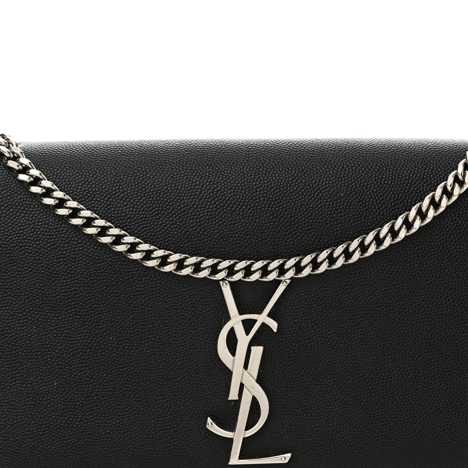 Saint Laurent Grain De Poudre Medium Classic Monogram Kate Satchel Black 8 of 17