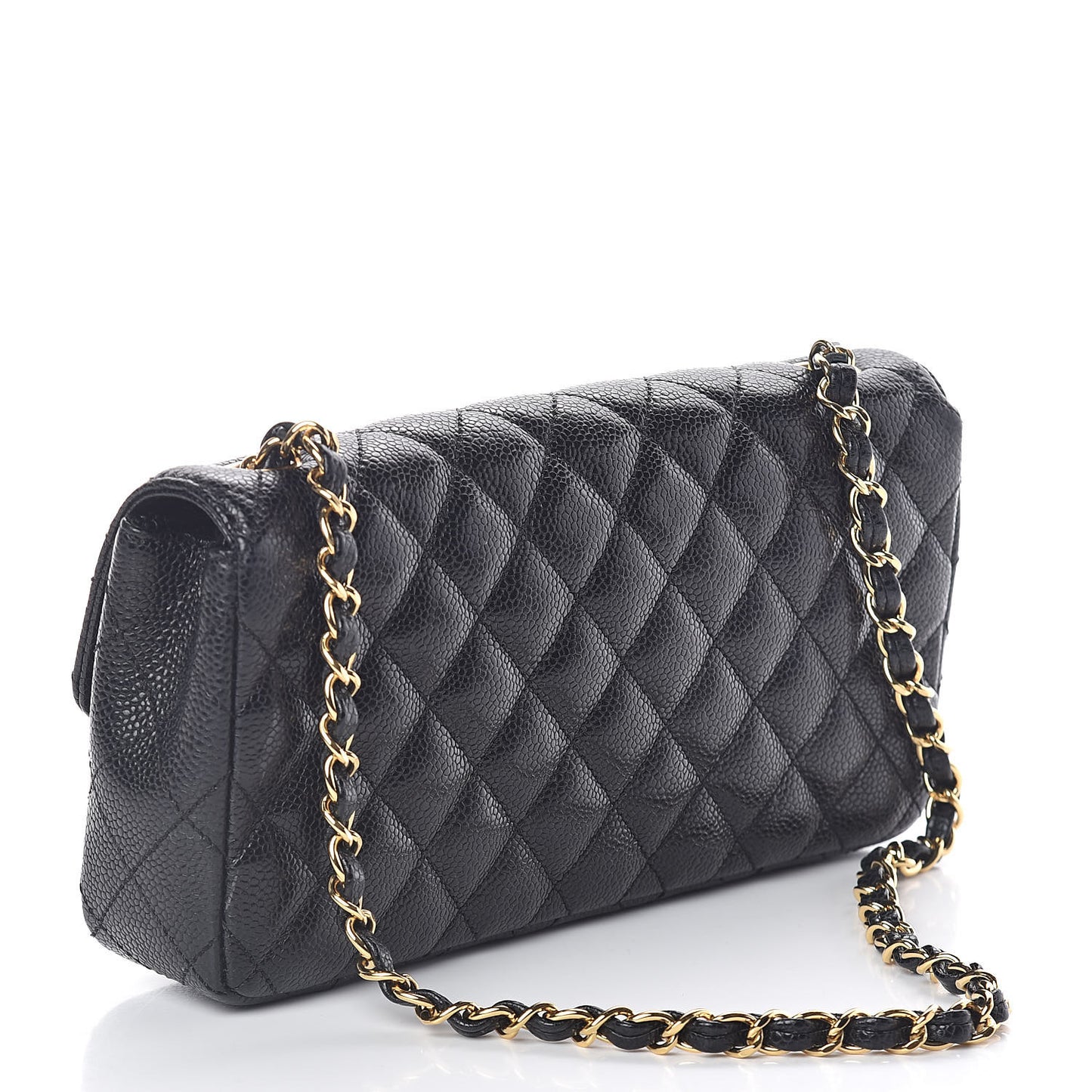 Caviar Quilted East West Flap Black
