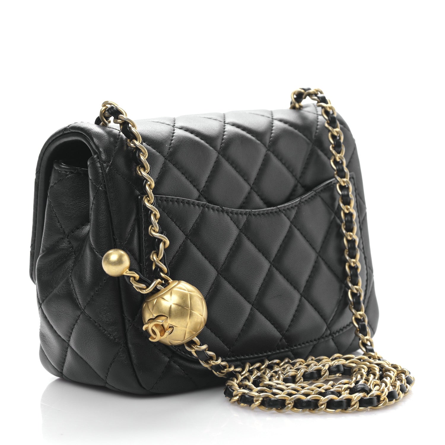 Chanel Lambskin Quilted Mini Pearl Crush Flap Black 5 of 17