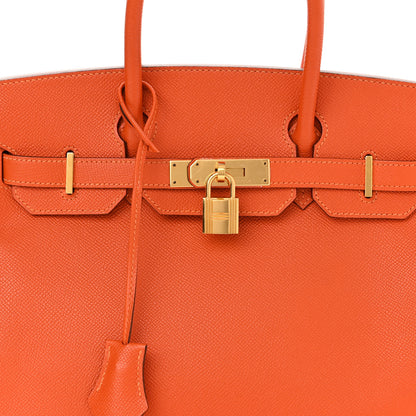 Hermes Epsom Birkin 30 Orange 8 of 11
