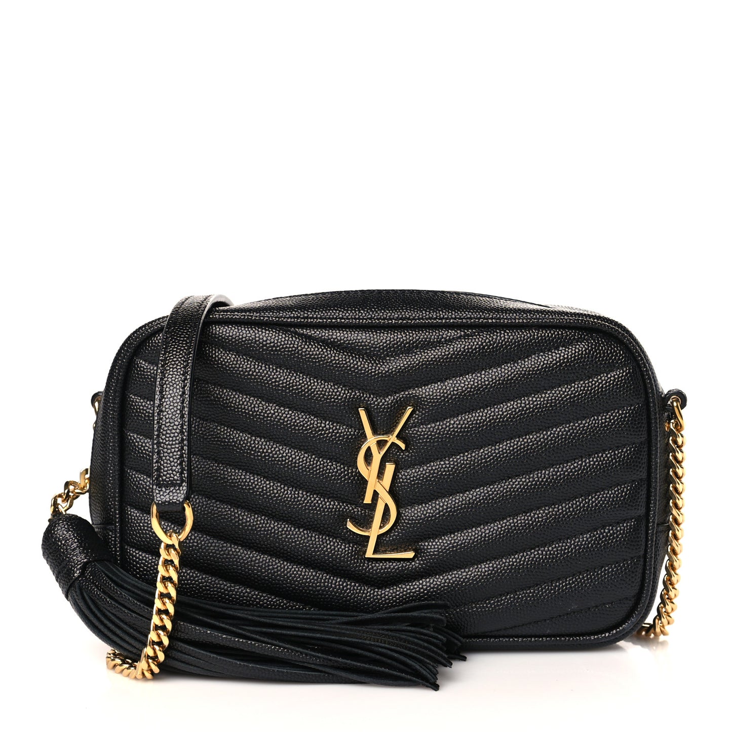 Grain De Poudre Matelasse Monogram Mini Lou Camera Bag Black