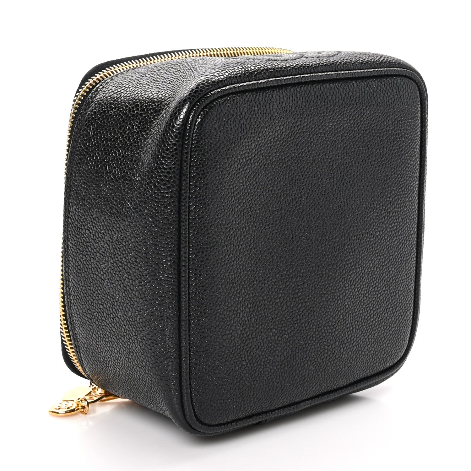 Chanel Caviar CC Vanity Cosmetic Case Black 4 of 12