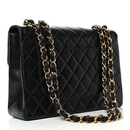 Chanel Lambskin Quilted Jumbo Single Flap Black 2 of 5