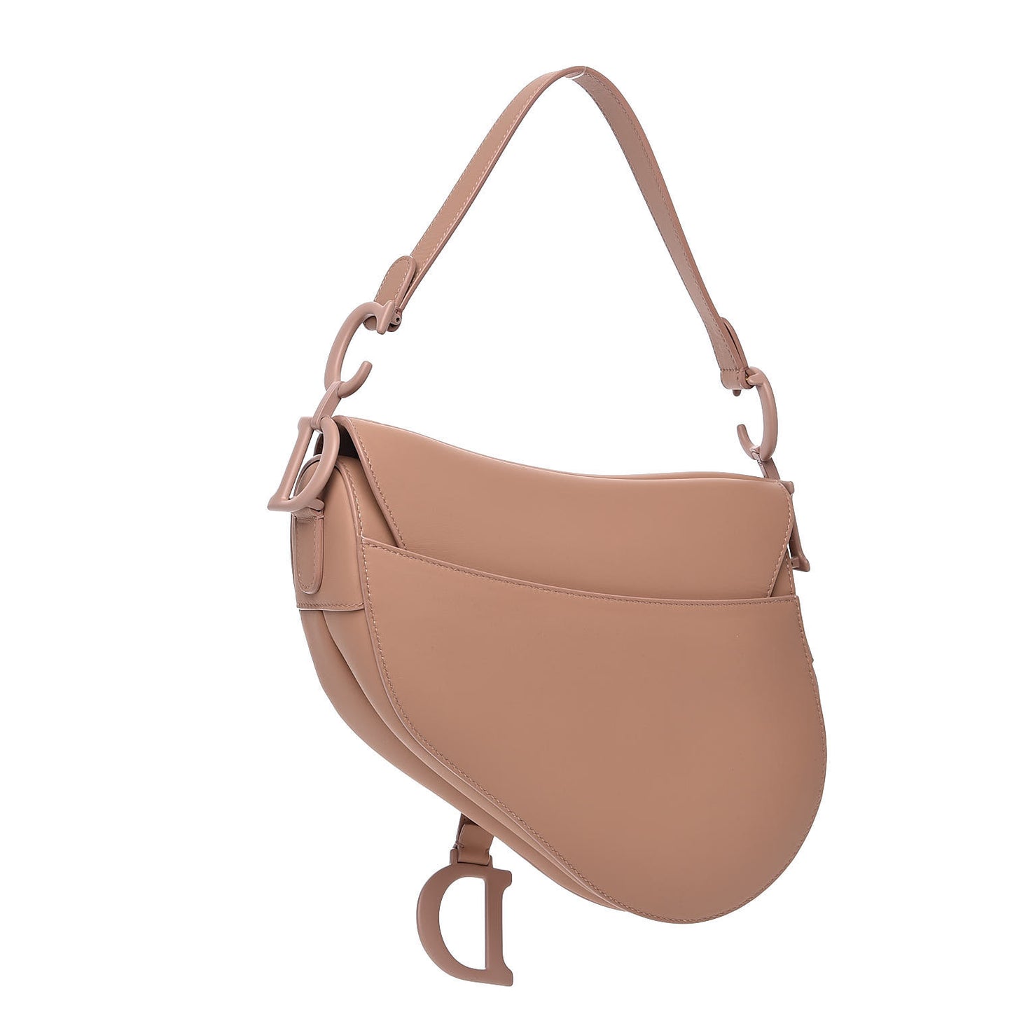 Ultra Matte Calfskin Saddle Bag Blush