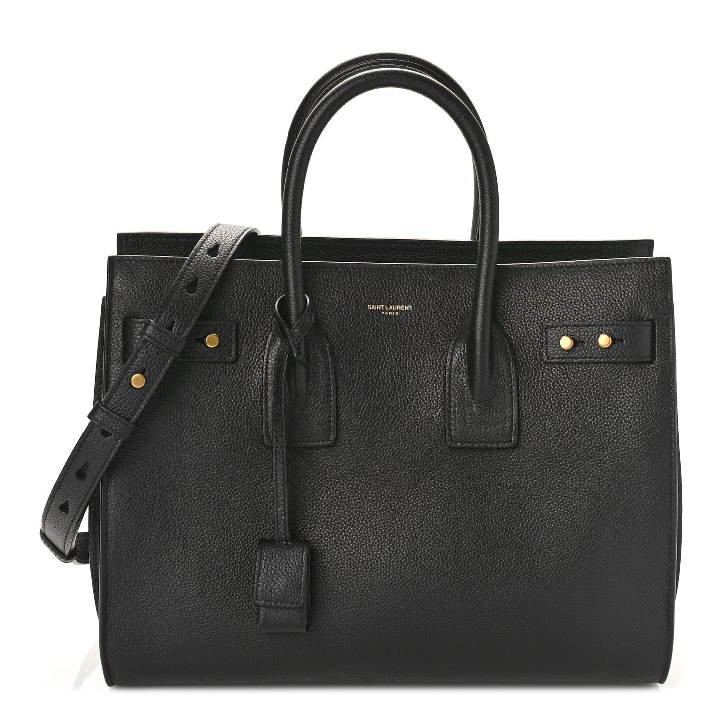 Grained Calfskin Small Supple Sac De Jour Black