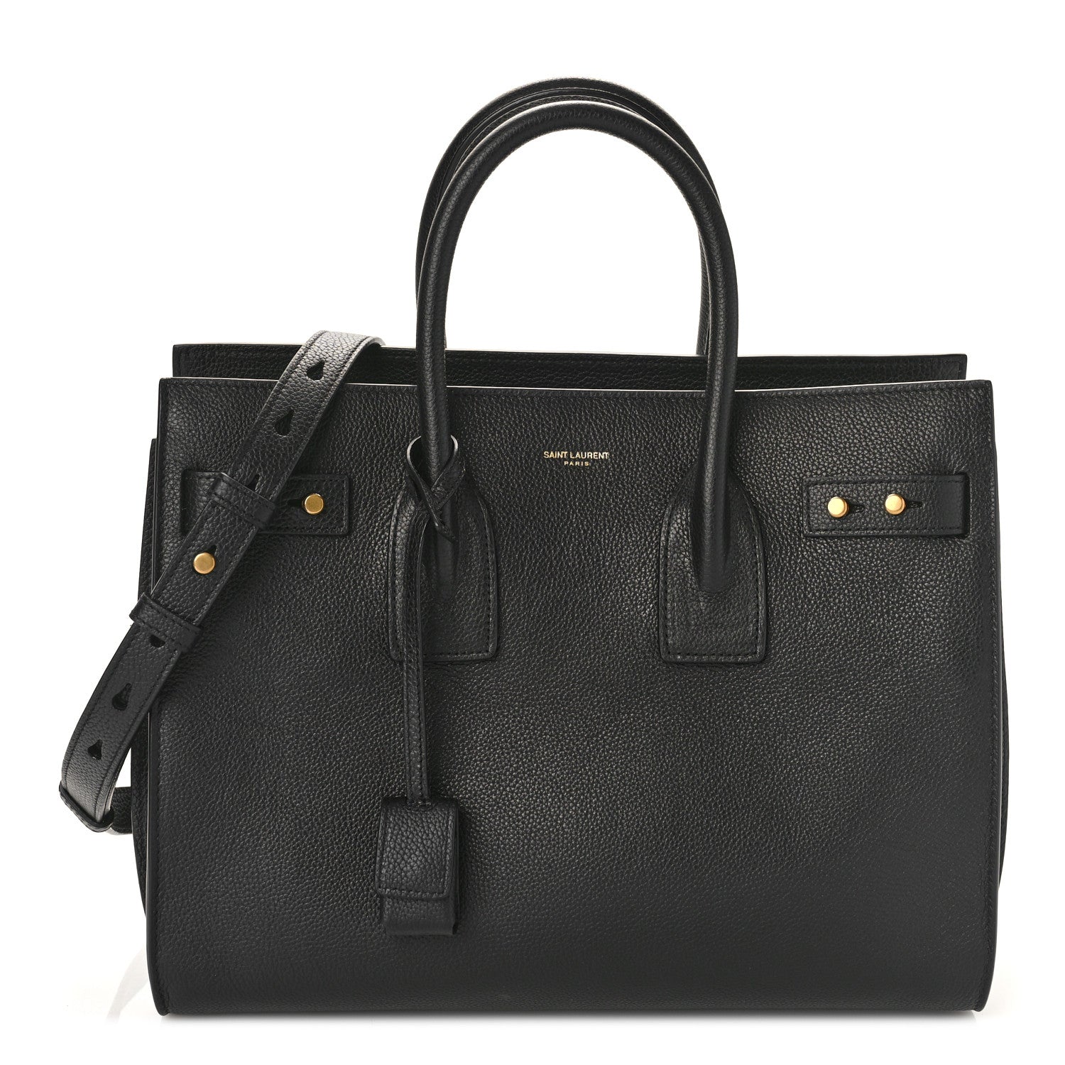 Saint Laurent Grained Calfskin Small Supple Sac De Jour Black 3 of 9