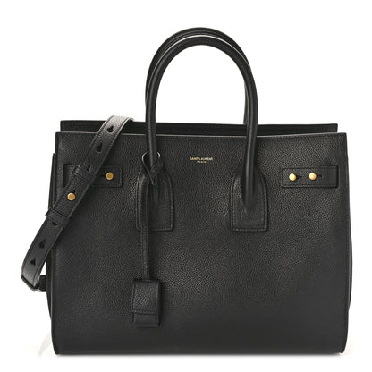 Saint Laurent Grained Calfskin Small Supple Sac De Jour Black 3 of 9