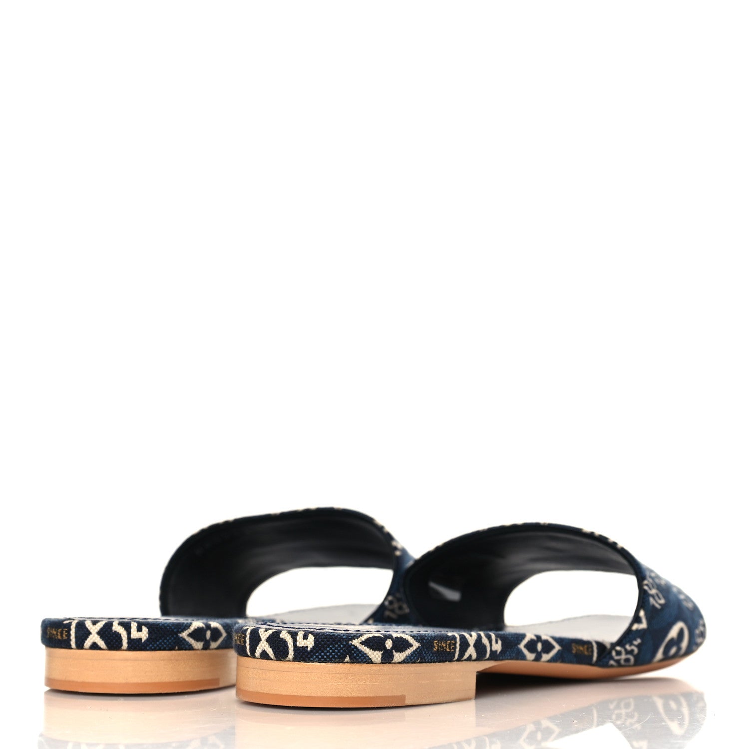 Louis Vuitton Jacquard Since 1854 Lock It Flat Mule 40 Blue 4 of 8