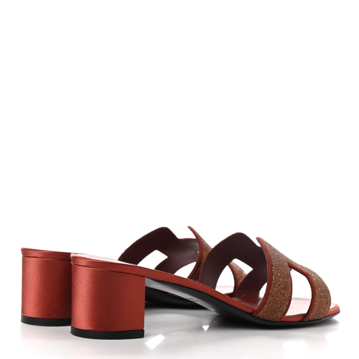 Satin Crystal Powder Oasis Sandals 39 Rouge Tomette