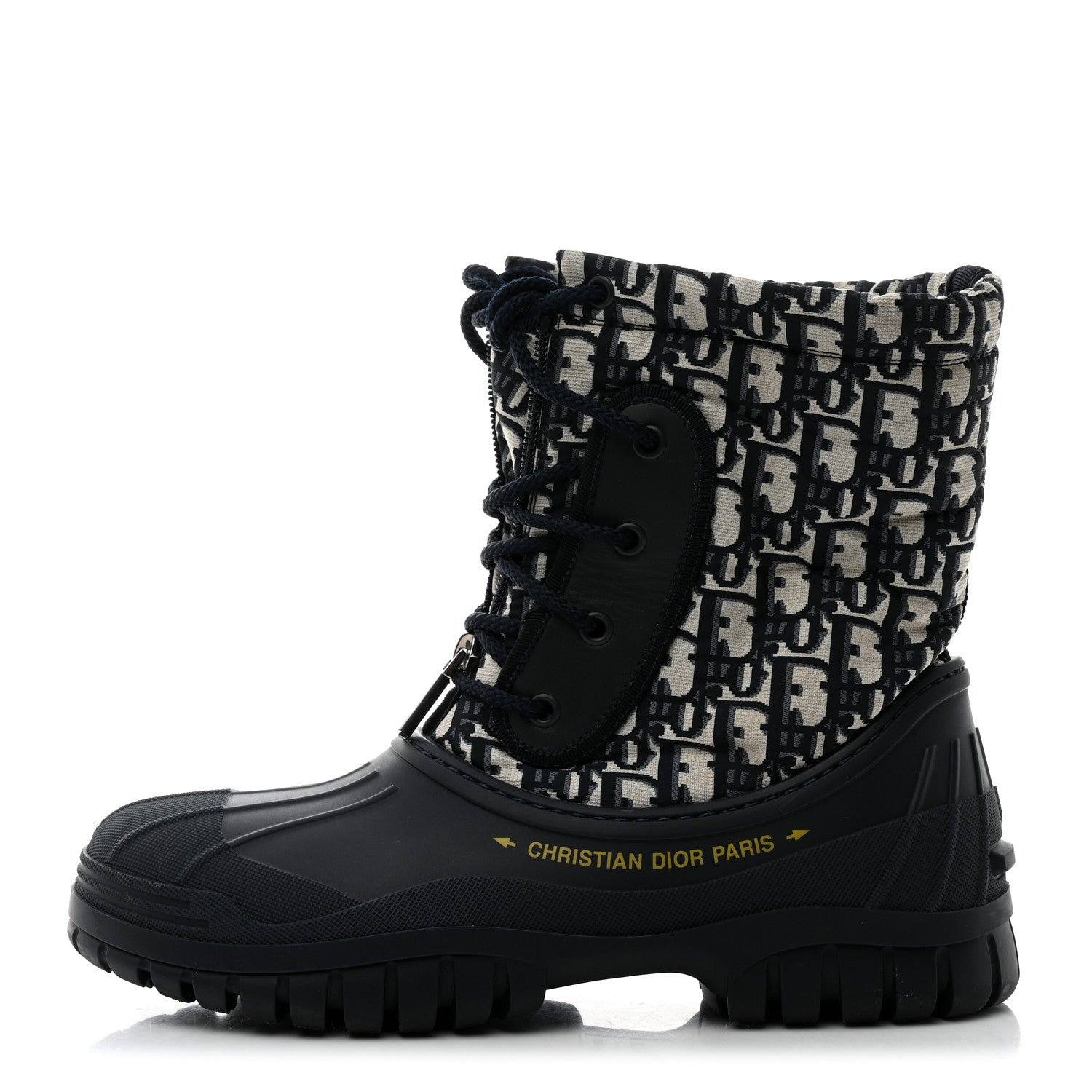 Christian Dior Oblique Nylon D-Venture Boots 38.5 Deep Blue 1 of 8