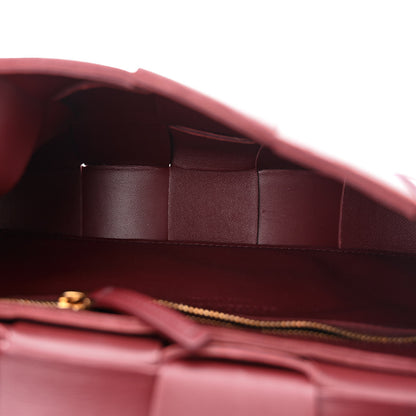 Bottega Veneta Lambskin Maxi Intrecciato Cassette Crossbody Bag Bordeaux 5 of 12