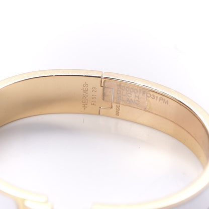 Hermes Enamel Narrow Clic Clac H Bracelet PM White 6 of 7