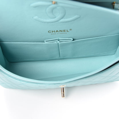 Chanel Caviar Quilted Medium Double Flap Light Blue 5 of 11