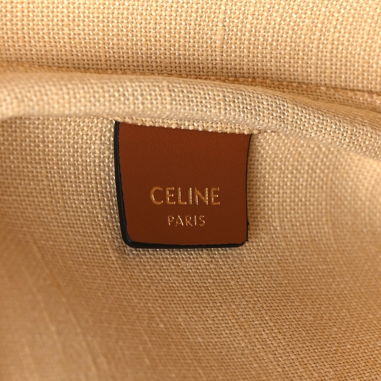 Celine Textile Striped Logo Thais Pouch Sienna 7 of 9