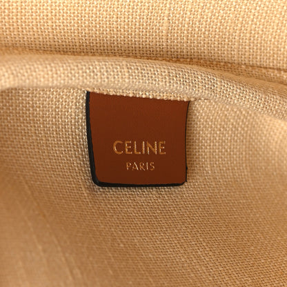 Celine Textile Striped Logo Thais Pouch Sienna 7 of 9