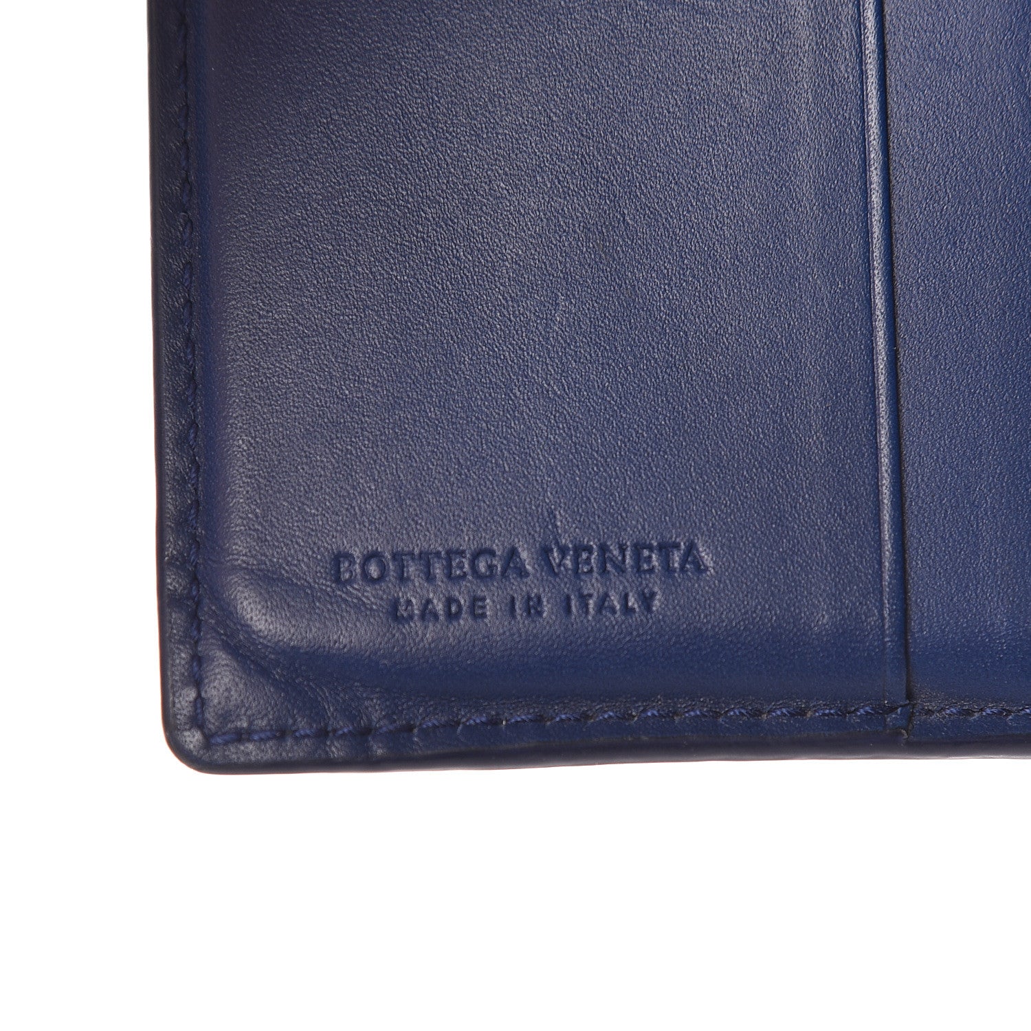 Bottega Veneta Nappa Intrecciato Bi-Fold Wallet Cobalt 6 of 7