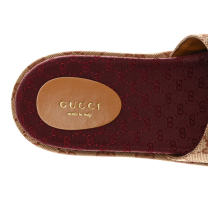 Gucci Canvas GG Monogram Angelina Platform Slide Sandals 39.5 Beige Ruggine 7 of 11