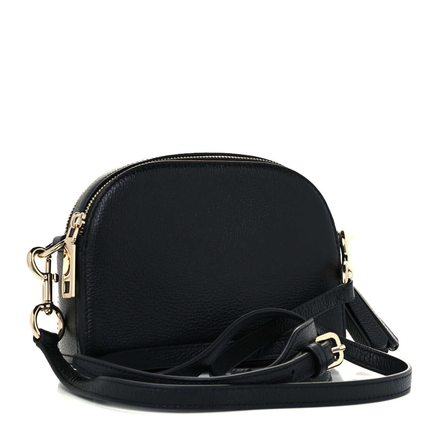 Calfskin Shutter Camera Crossbody Bag Black