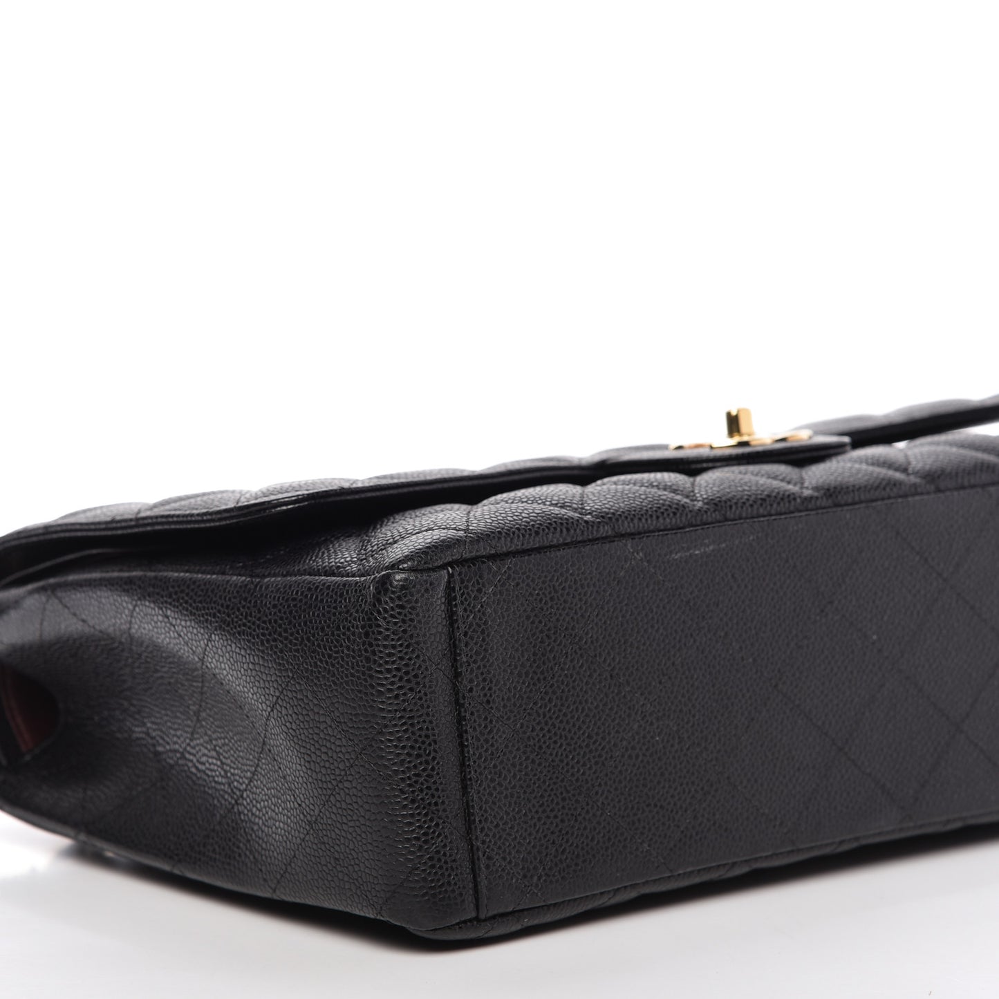 Caviar Quilted Maxi Double Flap Black