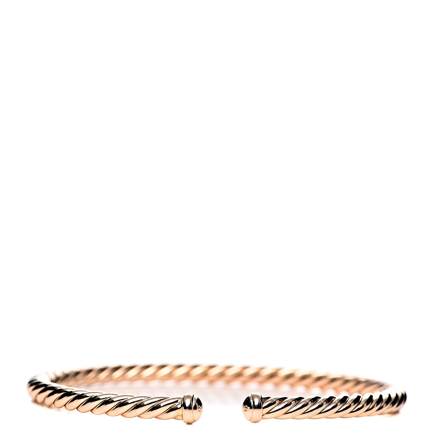 David Yurman 18K Rose Gold 4mm Cablespira Bracelet 1 of 4