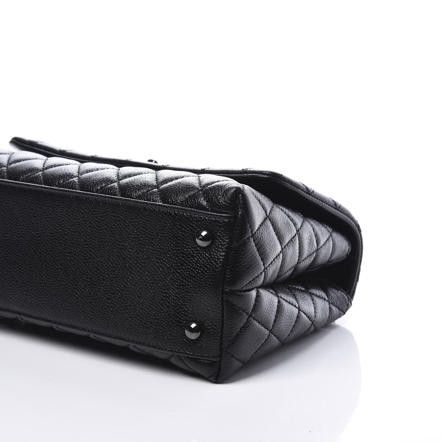 Chanel Caviar Quilted Small Coco Handle Flap So Black 6 of 10