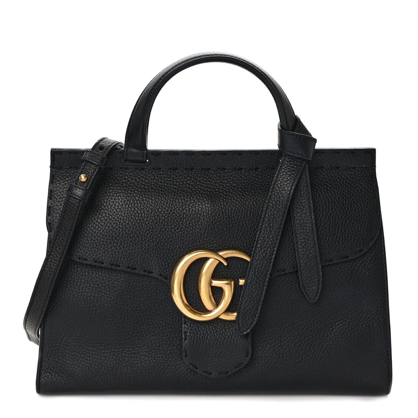 Calfskin Mini GG Marmont Top Handle Bag