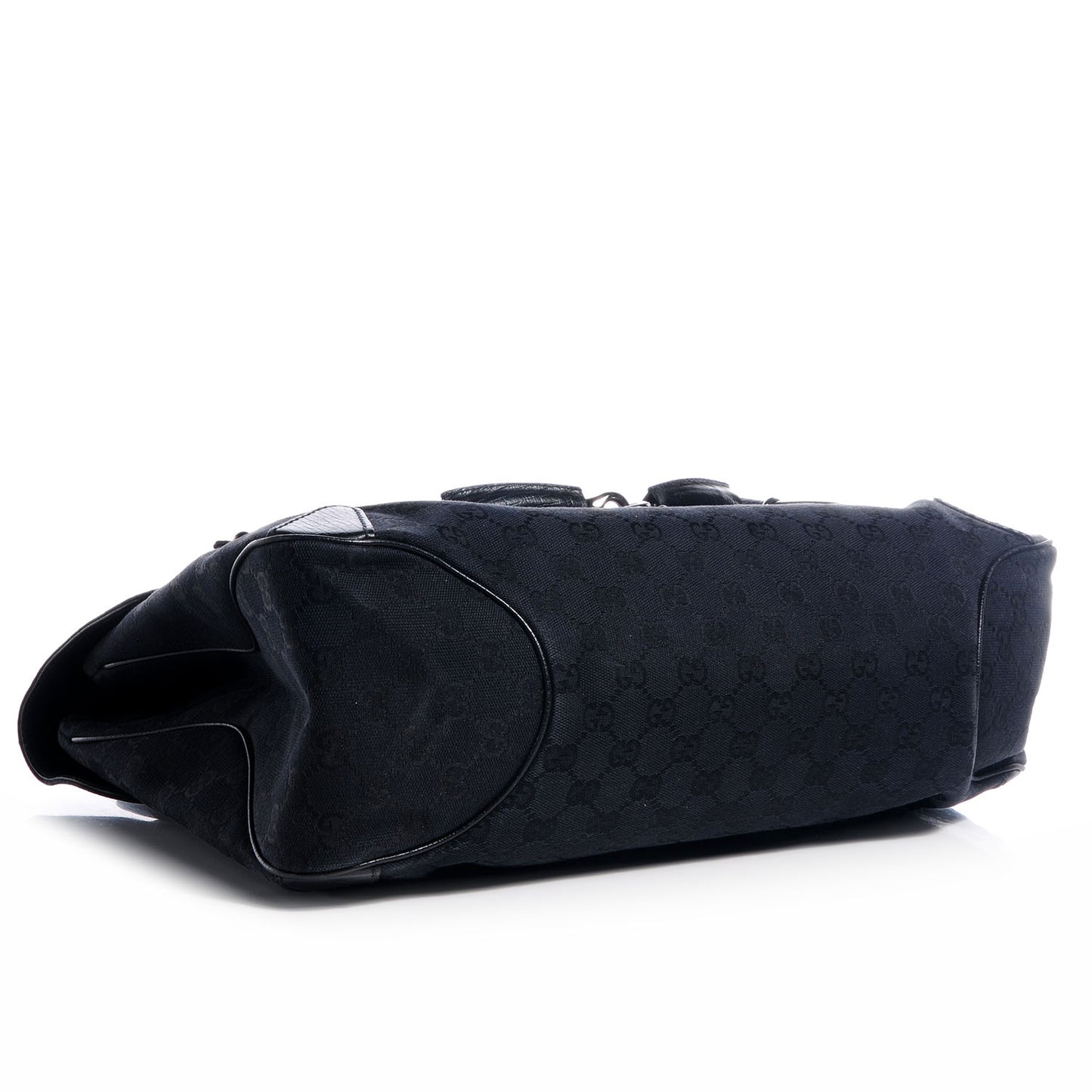 Monogram Large Horsebit Chain Flap Bag Black