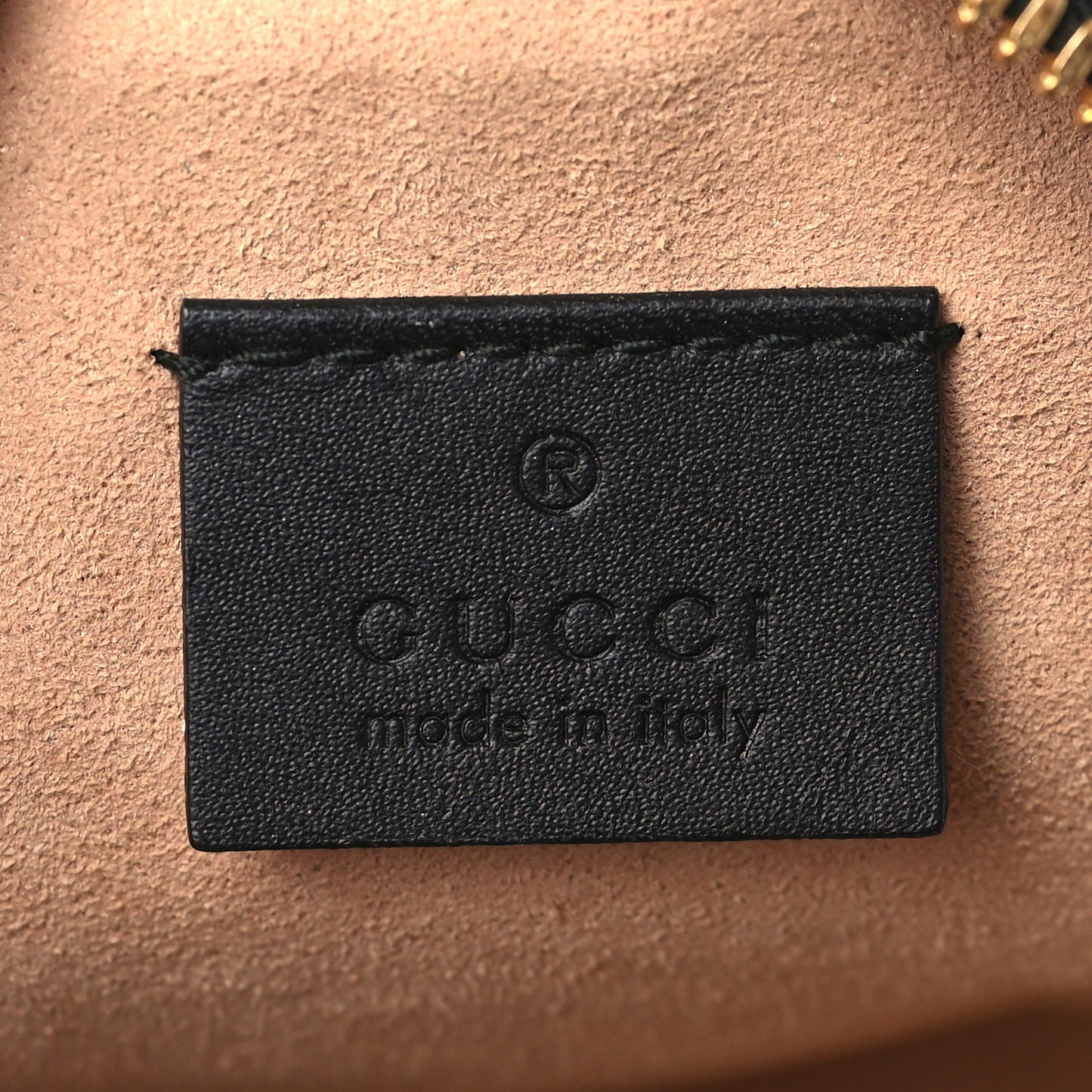 Suede Patent Web Mini Ophidia Round Shoulder Bag Black