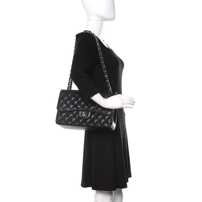 Chanel Caviar Quilted Jumbo Double Flap Black 2 of 13