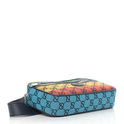 Gucci Monogram Multicolor Retro Interlocking G Belt Bag Blue Rainbow Light Blue 4 of 9