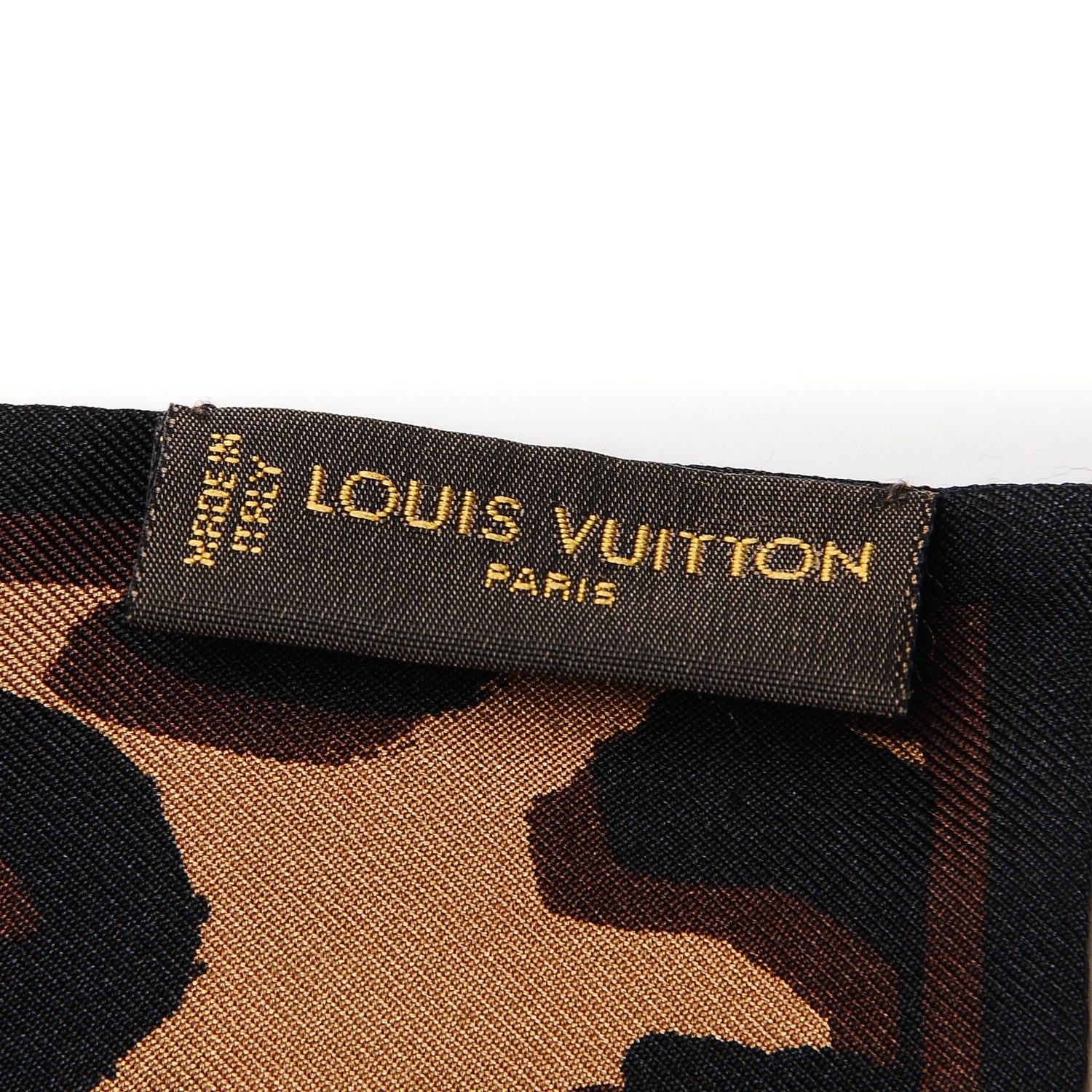 Louis Vuitton Silk Leopard Bandeau Scarf Marron 4 of 4