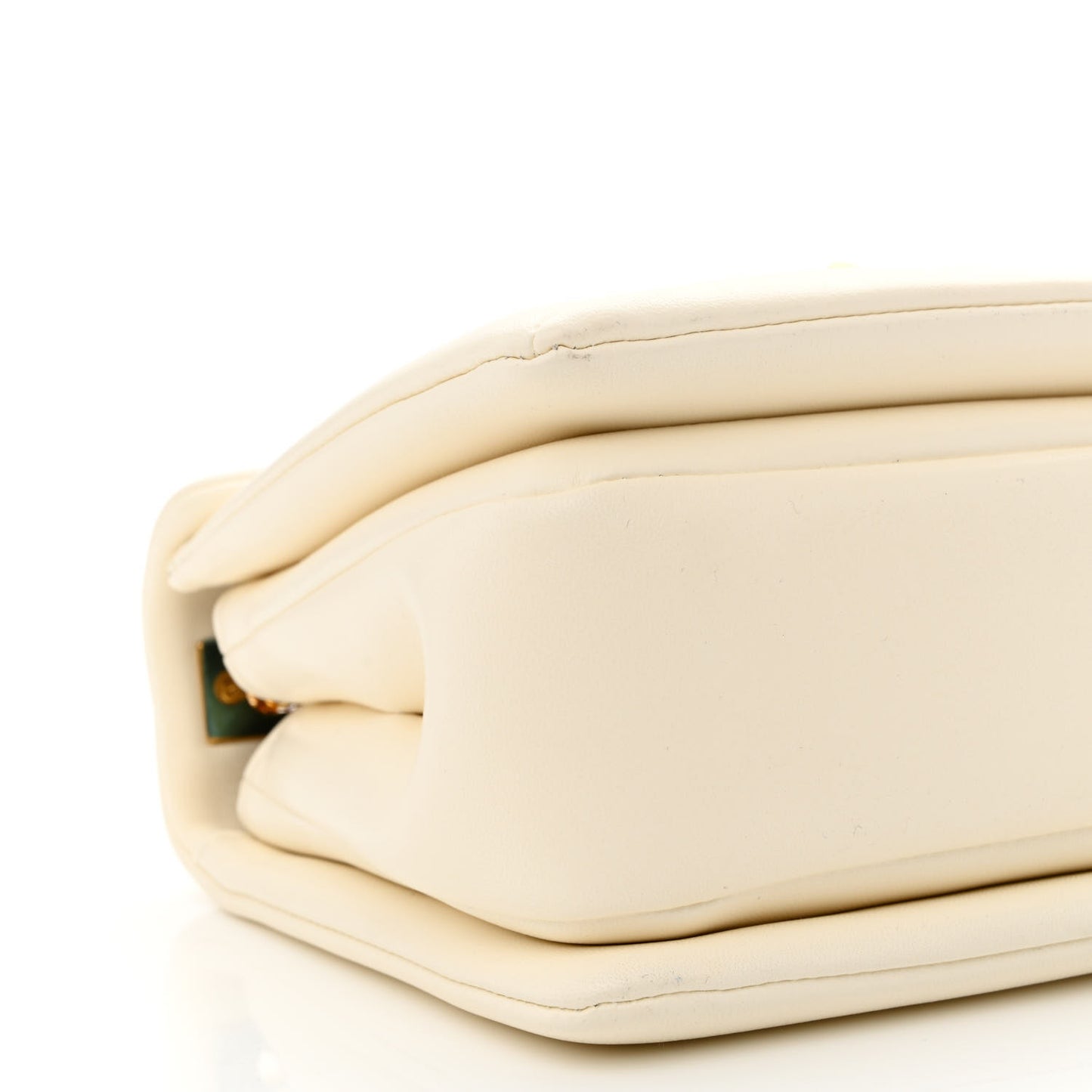 Nappa One Stud Chain Clutch Ivory