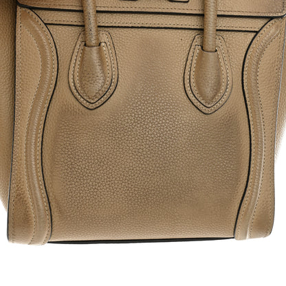 Celine Drummed Calfskin Nano Luggage Dune 14 of 15