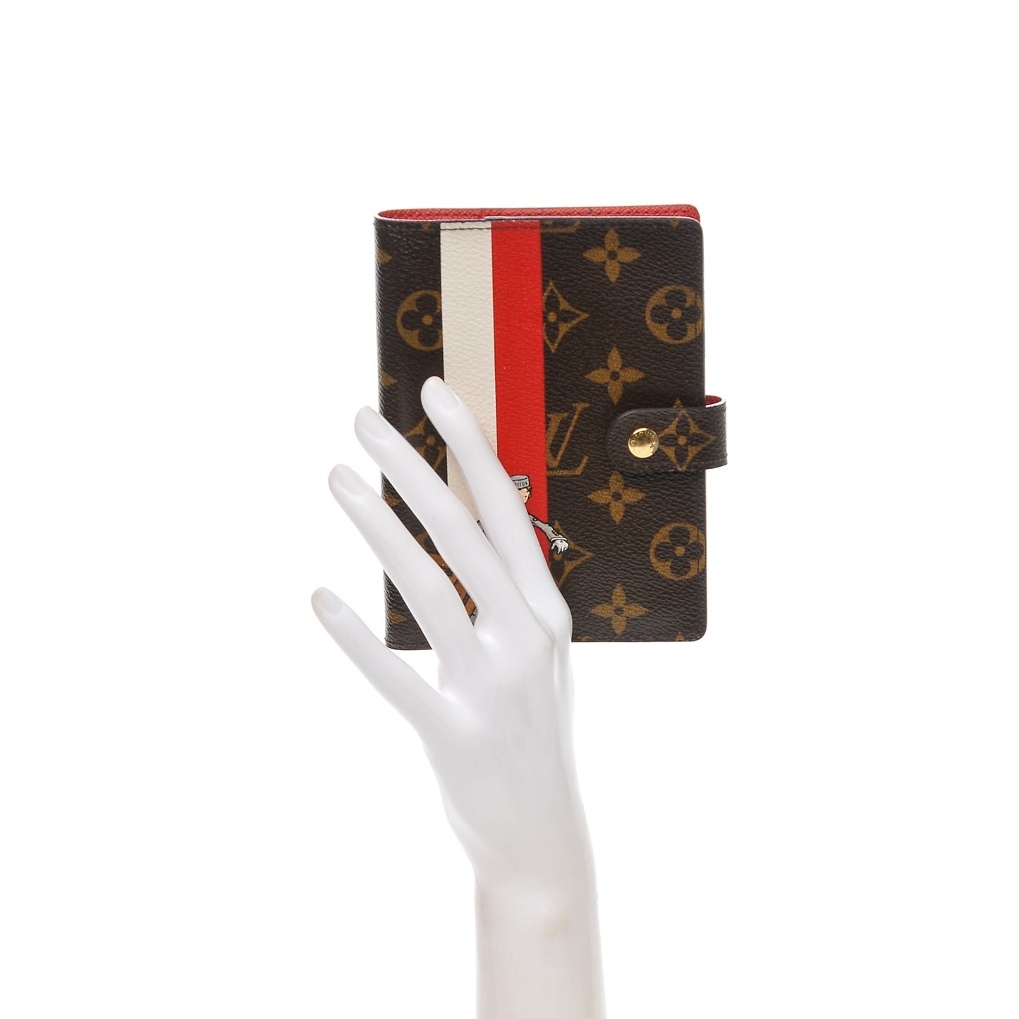 Monogram Groom Small Ring Agenda Cover Red