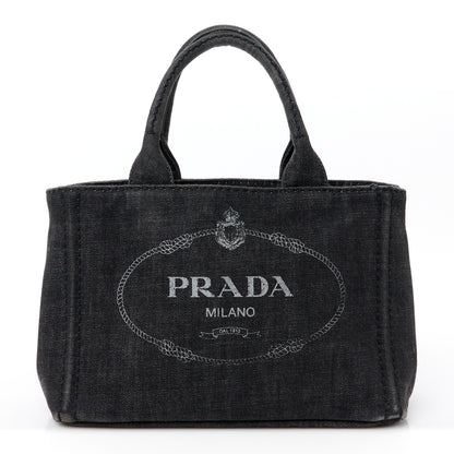 Prada Canapa Small Logo Tote Black 1 of 16