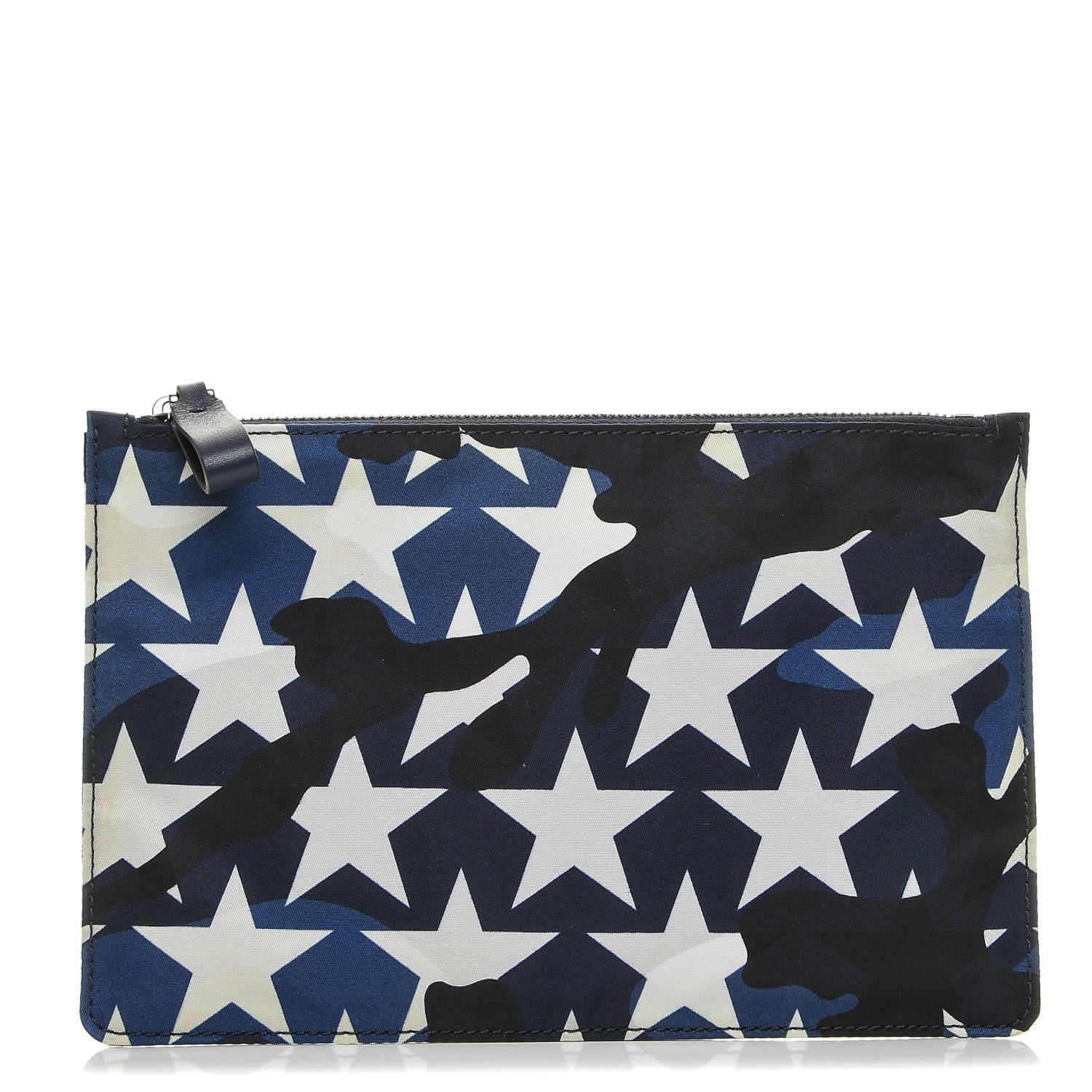 Valentino Garavani Nylon Camustars Medium Zip Pouch Marine Light Ivory 1 of 6
