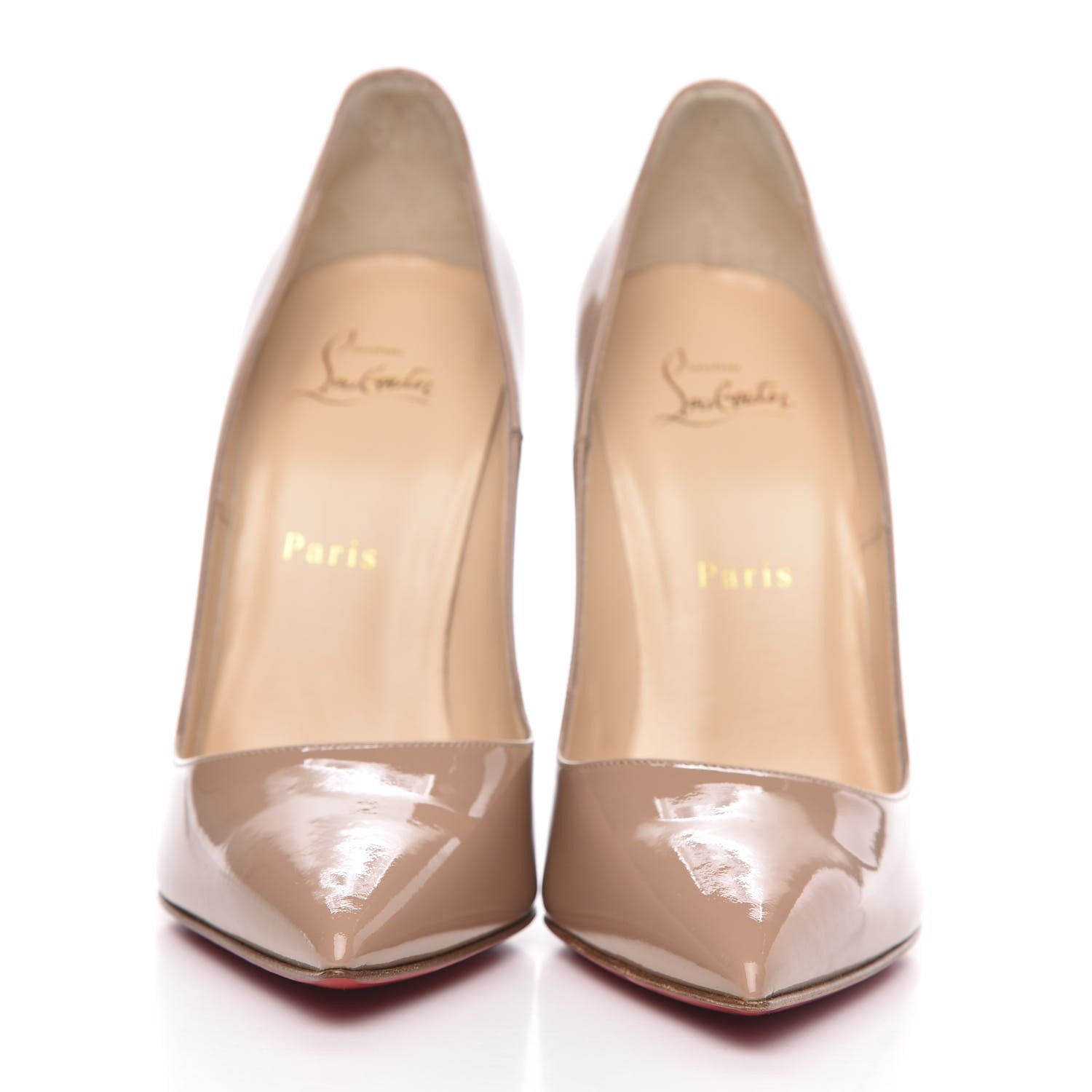 Christian Louboutin Patent So Kate 120 Pumps 38.5 Nude 2 of 8
