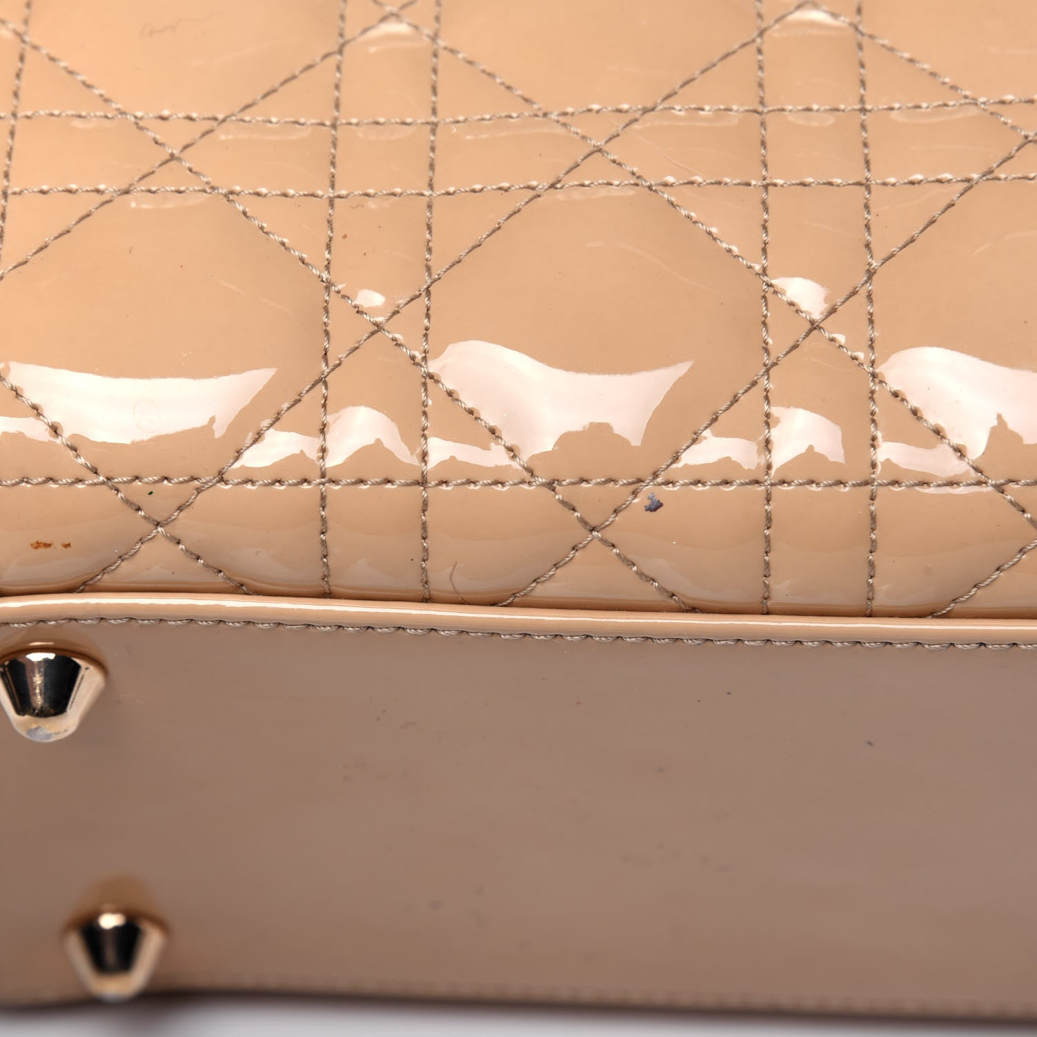 Christian Dior Patent Cannage Large Lady Dior Beige 14 of 20