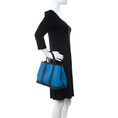 Hermes Toile Negonda Garden Party Tote 30 TPM Bleu Zanzibar Black 2 of 9