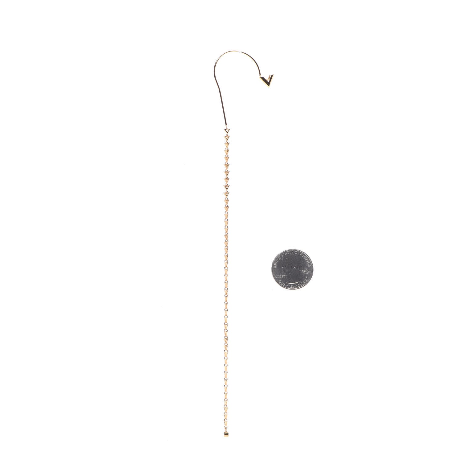 Louis Vuitton Petit Essential V Chain Ear Cuff Gold 2 of 3
