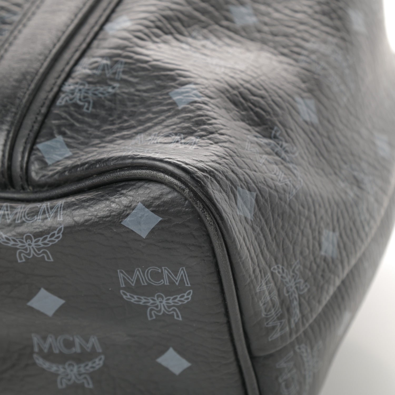 MCM Visetos Shopping Tote Black 10 of 16
