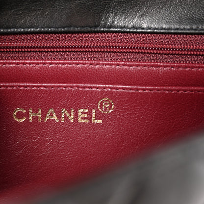 Chanel Lambskin Quilted Medium Rectangular Kelly Flap Bag Black 6 of 12